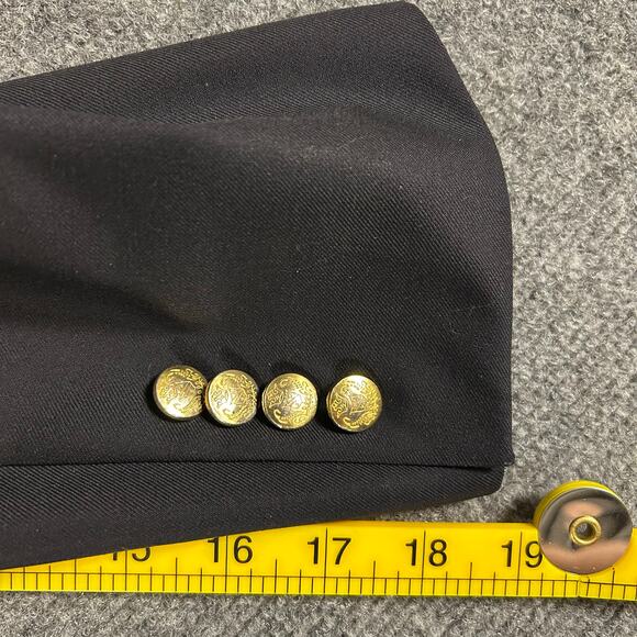 Jos A Bank Blazer Mens 40L Navy with Gold Buttons Sport Coat Dress Jacket *Flaw - Picture 13 of 15